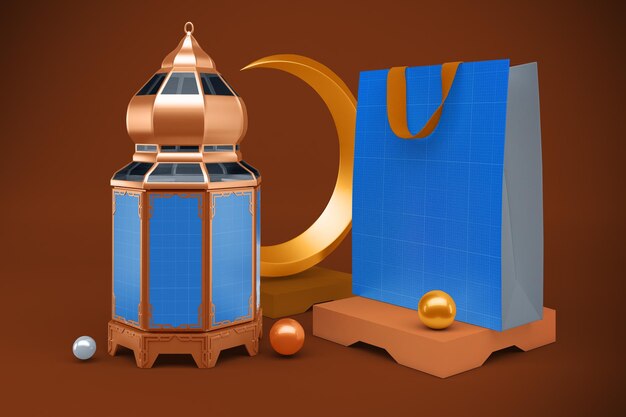 PSD ramadan bag mockup