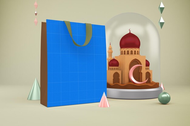 PSD ramadan bag mockup