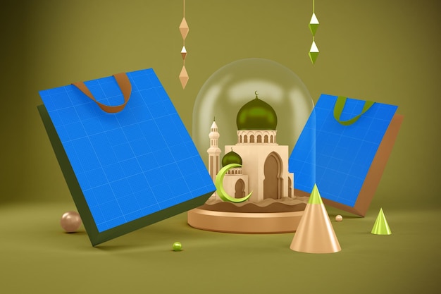 Ramadan bag mockup