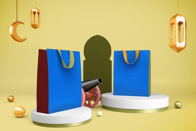 Ramadan bag mockup