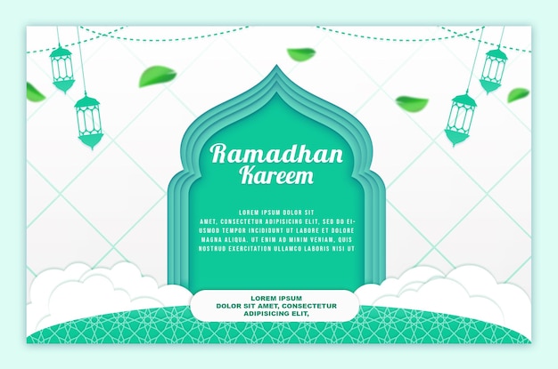 Ramadan banner template horizontal