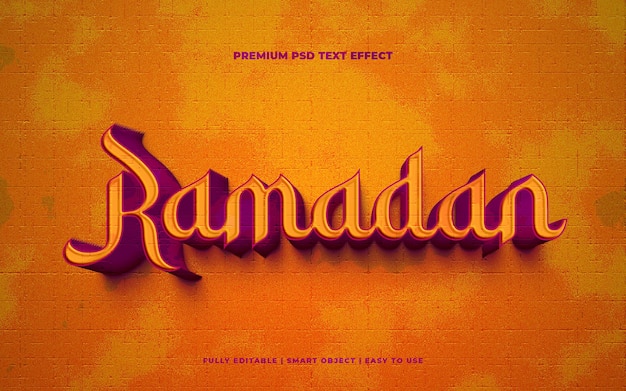 PSD ramadan bewerkbaar premium 3d psd-teksteffect