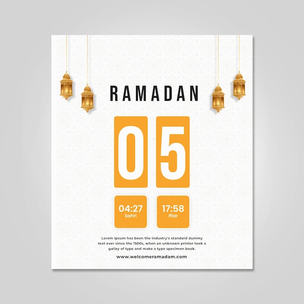 PSD calendario ramadan 2023 promemoria ramadan 2023