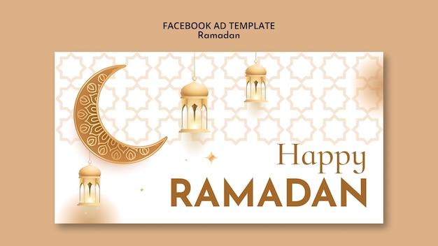 Template di Facebook per la celebrazione del Ramadan.