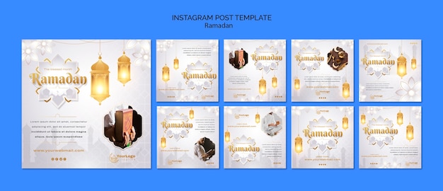 PSD post di instagram per la celebrazione del ramadan