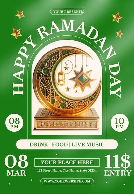 Ramadan day flyer psd template