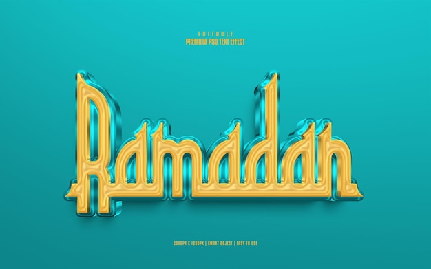 Ramadan editable premium psd text effect