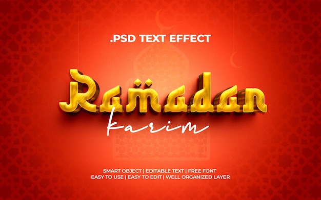 PSD ramadan editable text effects