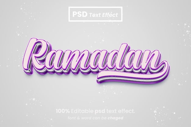 Ramadan efekt tekstowy 3d