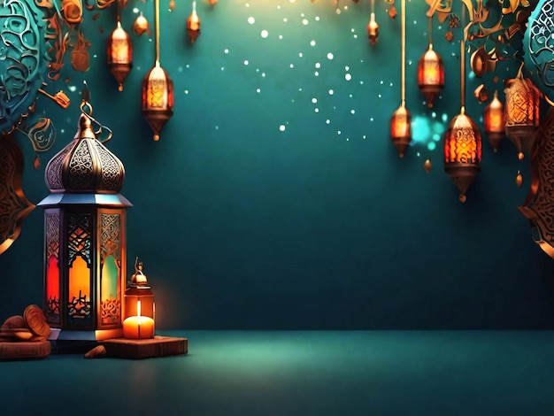 PSD ramadan eid mubarak islamic background best quality hyper realistic wallpaper