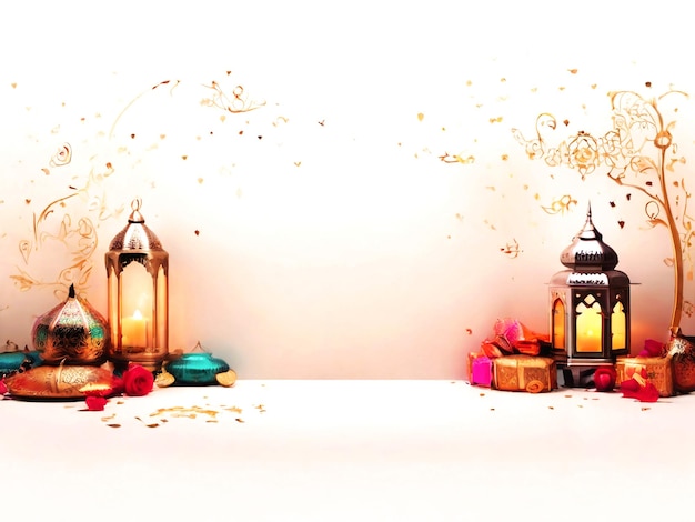 PSD ramadan eid mubarak islamic background best quality hyper realistic wallpaper