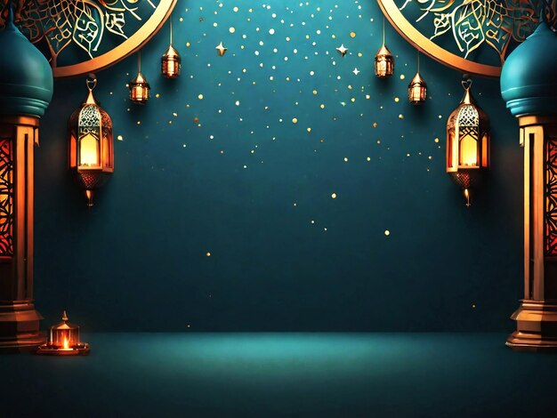 PSD ramadan eid mubarak islamic background best quality hyper realistic wallpaper