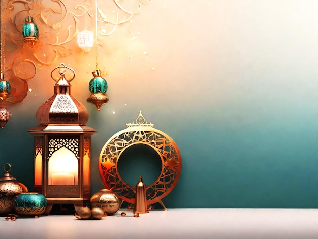Ramadan eid mubarak islamitische achtergrond beste kwaliteit hyper realistische behang