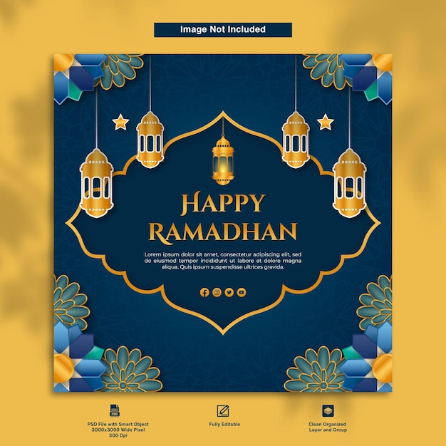 Ramadan Elegante Sjabloon Wenskaart