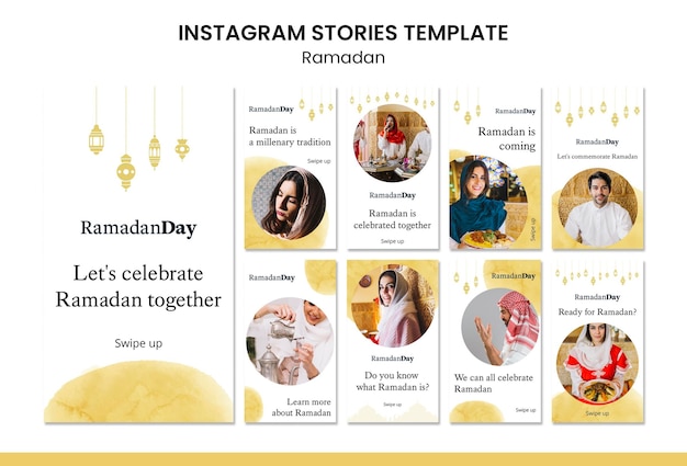 PSD ramadan evenement instagram verhalen sjabloon