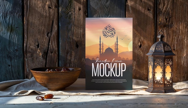 PSD ramadan flyer en poster mockup