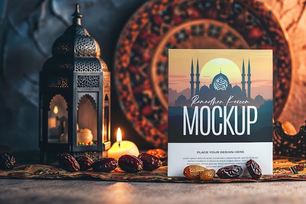 Ramadan flyer and poster mockup