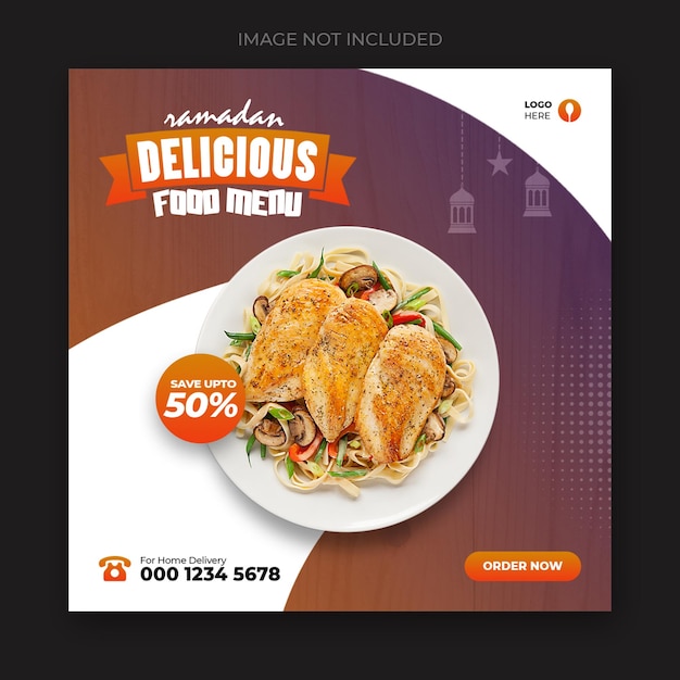 Ramadan Food Social Media Post Template