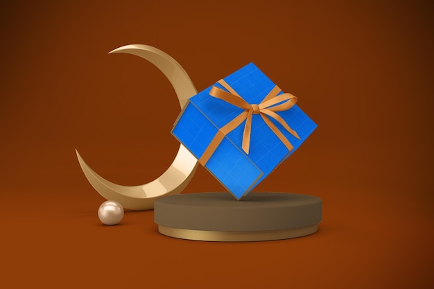 PSD ramadan geschenkdoos mockup