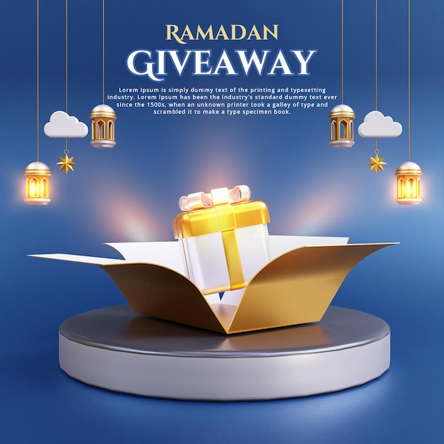 Ramadan giveaway social media post ramadan giveaway instagram post template