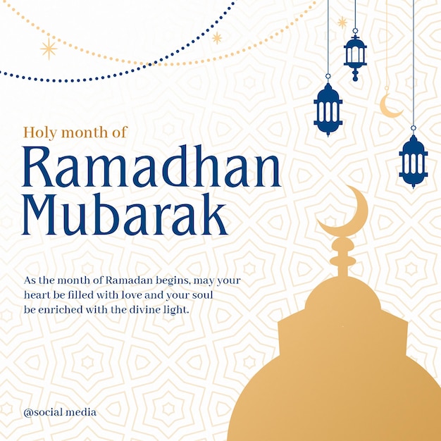 Ramadan greeting instagram post template psd design ramadan layout template