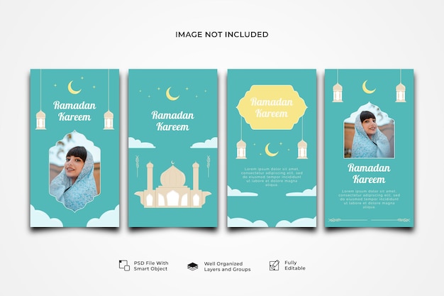 Ramadan greeting instagram stories template