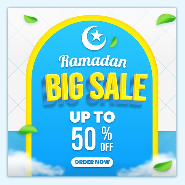 Ramadan grote verkoop sociale media sjabloon