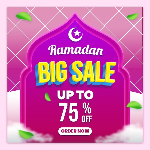 Ramadan grote verkoop sociale media sjabloon