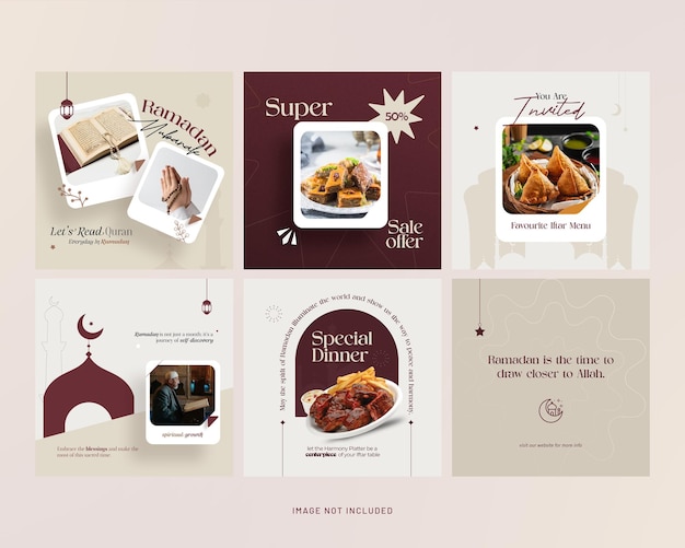 PSD menu di iftar del ramadan instagram social media post design