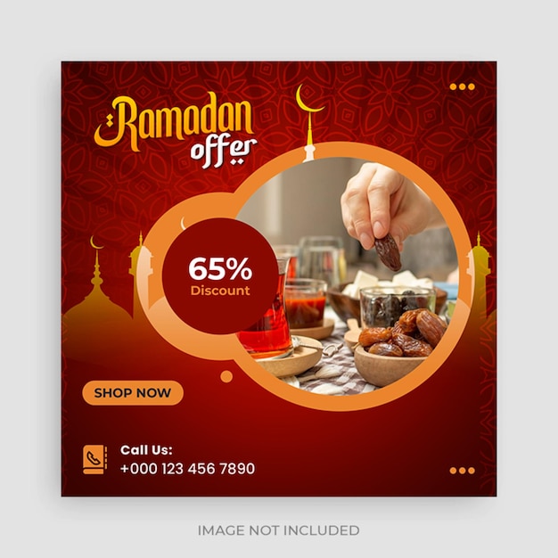 Modello di social media del menu ramadan iftar 01