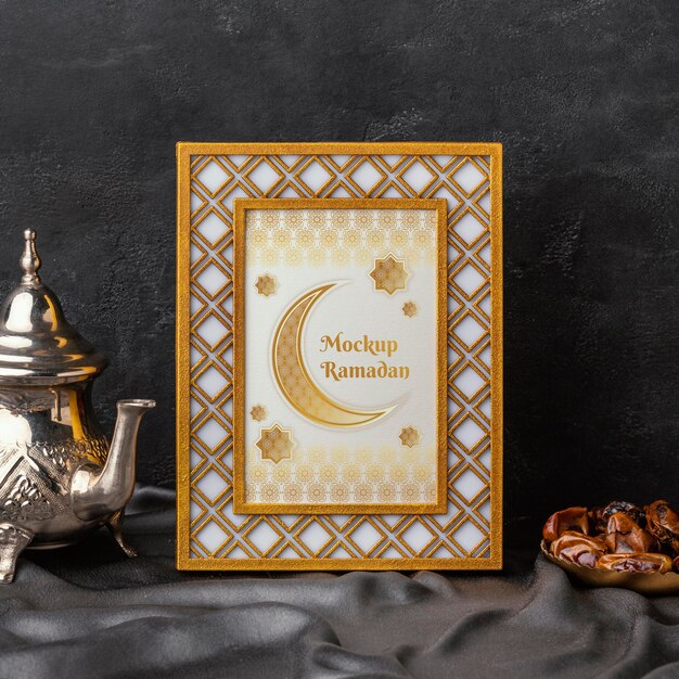 Ramadan islamic frame mockup