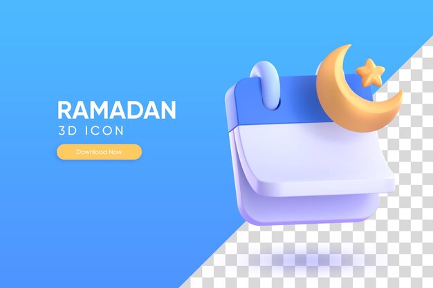 Ramadan Kalender 3D render illustratie