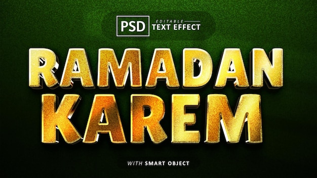 Ramadan Kareem 3d Efekt Tekstowy Edytowalny