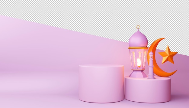 Ramadan Kareem background, 3d rendering.