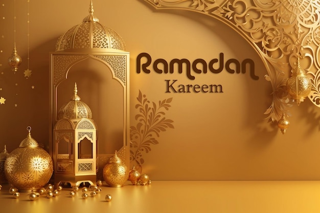 ラマダン・カリーム (ramadan kareem) のバナーデザインのテンプレート