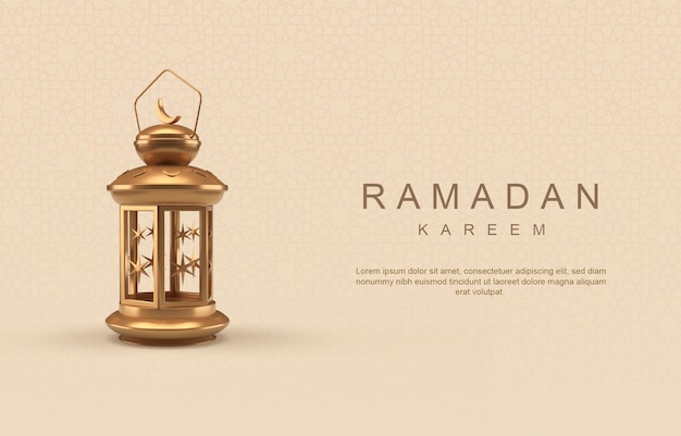 PSD ramadan kareem-banner met lantaarn