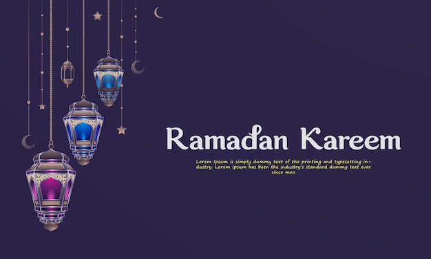 PSD ramadan kareem beautiful background