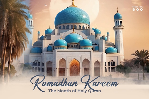 Ramadan kareem blessed islamic holy month islamic pattern