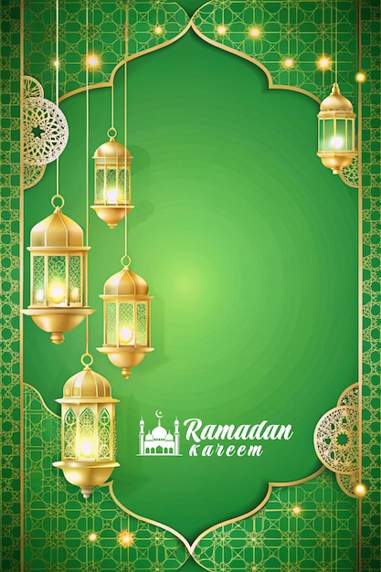 Ramadan Kareem Celebration Template in blauw thema