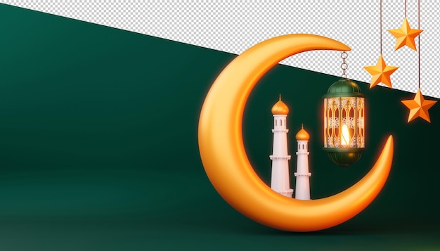 Ramadan Kareem design in 3d rendering