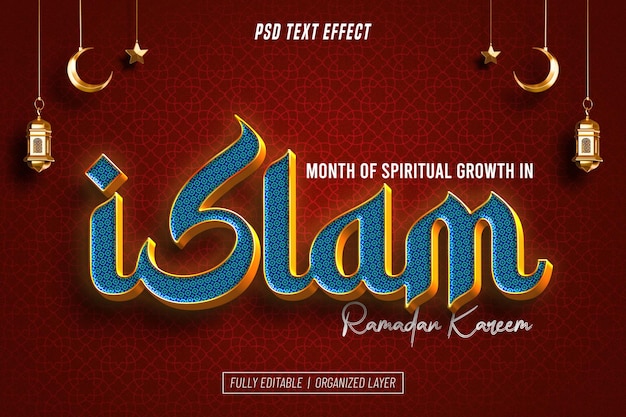 PSD ramadan kareem editable text effect