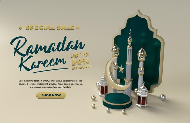 PSD ramadan kareem happy eid mubarak islamic celebration template