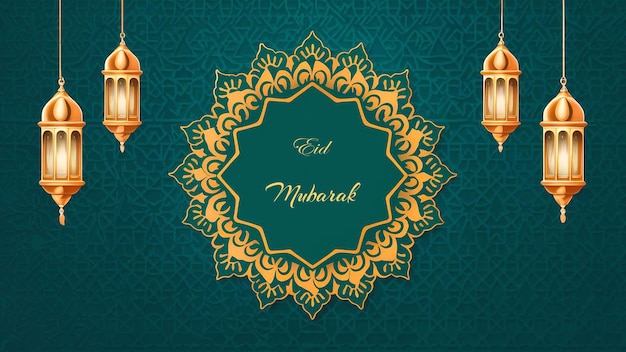 Ramadan Kareem i Eid Mubarak szablon baneru