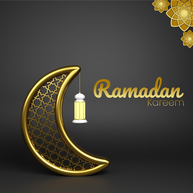 Ramadan kareem instagram post 3d ilustrator