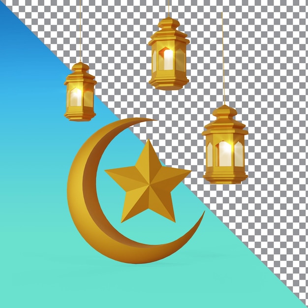 Rendering 3d cerimoniale islamico di ramadan kareem