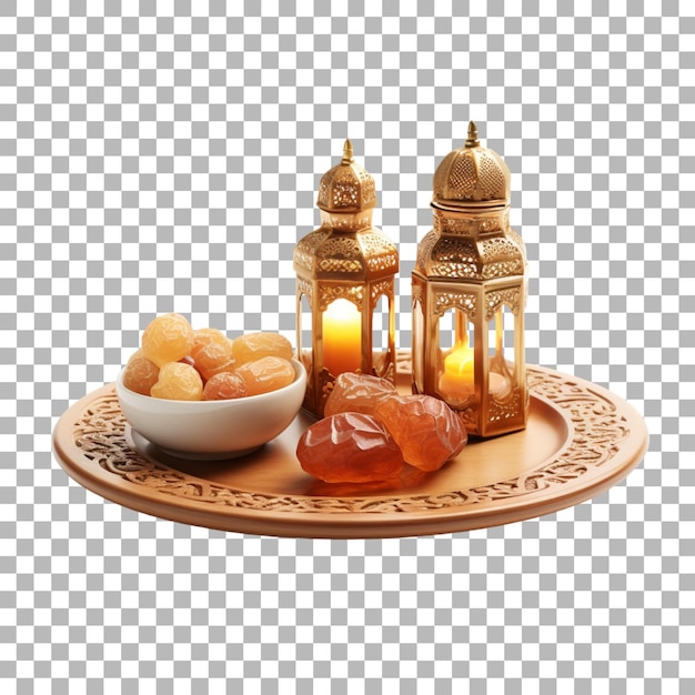 PSD ramadan kareem islamic decoration on transparent background