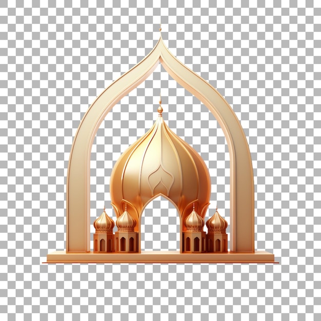 PSD ramadan kareem islamic decoration on transparent background