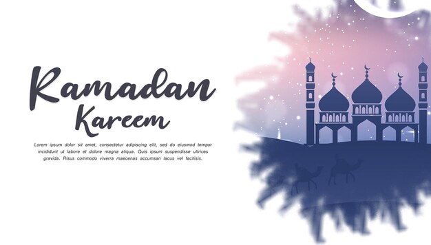 PSD ramadan kareem islamic festival banner design psd