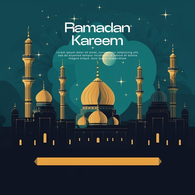 PSD ramadan kareem festival islamico modello di progettazione di post sui social media