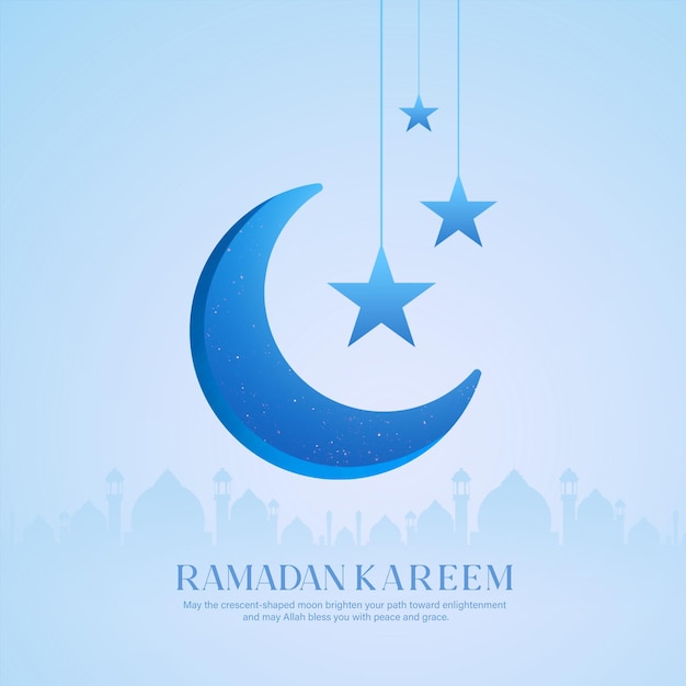 Ramadan kareem islamic greeting modello di sfondo